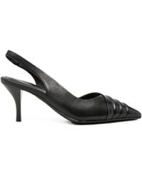 SERGIO MORETTI FIRENZE - Ruched Pointed-Toe Slingback Pumps - Lyst