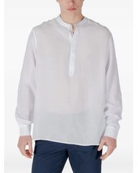 Antony Morato - Band-Collar Button-Placket T-Shirt - Lyst