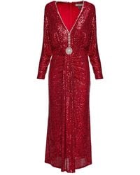 Nissa - Crystal-Embellished Sequined Maxi Dress - Lyst