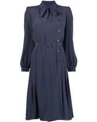 Maison Margiela - Side Button Fastening Belted Dress - Lyst