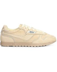 Autry - Windspin Pony-Hair Logo-Patch Sneakers - Lyst