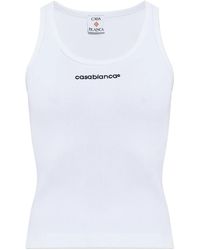 CASABLANCA - Ribbed Tank Top - Lyst