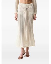 Haveone - Open-Knit Draped Maxi Skirt - Lyst