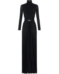 Elisabetta Franchi - Gedrapeerde Geplooide Maxi-Jurk - Lyst