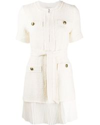 Sandro - Tweed Coat Mini Dress - Lyst