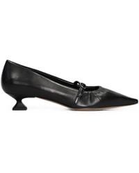 The Seller - Buckle-Strap Pointed-Toe Leather Pumps - Lyst