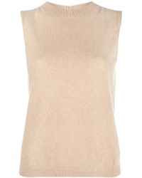 Vanisé - Round Neck Sleeveless Cashmere Sweater - Lyst