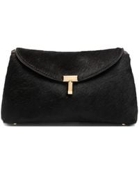 TOTEME - Kleine Clutch Met T-Slot En Ponyhaar - Lyst