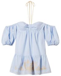 Twinset - Robe Rayée À Épaules Dénudées - Lyst