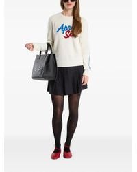 MC2 Saint Barth - Off- New Queen Crew-Neck Knit Sweater With Après Ski Embroidery - Lyst