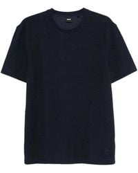 BOSS - Textured Cotton T-Shirt - Lyst