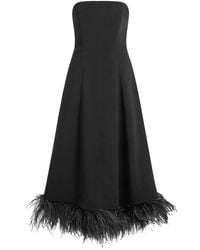 16Arlington - Robe Mi-Longue Gioele Bordée De Plumes - Lyst