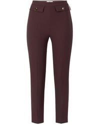Elisabetta Franchi - Crêpe Broek Met Dubbele Rits - Lyst
