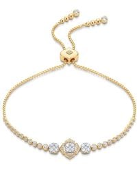 Sara Weinstock - 18kt Yellow Gold Leela Bolo Diamond Bracelet - Lyst