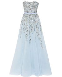Saiid Kobeisy - Beaded Tulle Strapless Gown - Lyst