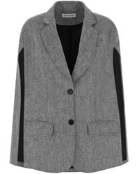 Federica Bonifaci - Single-Breasted V-Neck Cape - Lyst