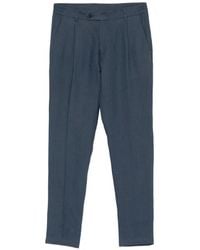 Eleventy - Pleated Linen Trousers - Lyst