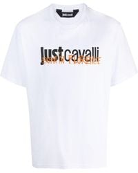 Just Cavalli - Logo-print Cotton T-shirt - Lyst