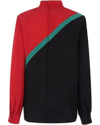 Gucci - ハイネック パネル ブラウス - Lyst