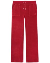 Juicy Couture - Del Ray Velour Track Pants - Lyst