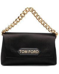Tom Ford Bolso de mano con logo - Negro