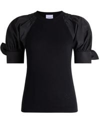 Patou - Tie-Puff-Sleeve T-Shirt - Lyst