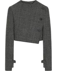 Courreges - Geknöpfte Oblique Jacke - Lyst