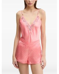Chantelle - Sequin Lace-Trim Pajama Top - Lyst