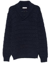 Canali - Cable-Knit Shawl-Collar Sweater - Lyst
