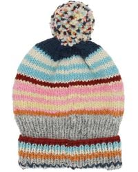 Chamula - Striped Pom-Pom Beanie - Lyst