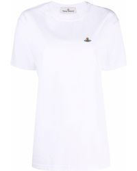 Vivienne Westwood - Orb-embroidered Organic Cotton T-shirt - Lyst