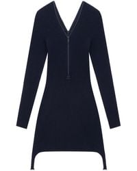 Courreges - Ribbed-knit Zip-up Dress - Lyst