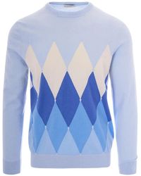 Ballantyne - Argyle-Pattern Sweater - Lyst