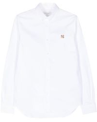 Maison Kitsuné - Overhemd Met Geborduurde Vossenkop - Lyst