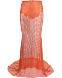 GIUSEPPE DI MORABITO - Crystal-embellished Mesh Maxi Skirt - Lyst