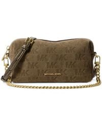 Michael Kors - Bandolera De Ante Con Monograma Grabado - Lyst