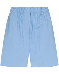 Frankie Shop - Logo-Embroidered Organic Cotton Shorts - Lyst