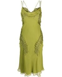 Alberta Ferretti - Sleeveless Silk Midi Dress - Lyst