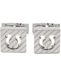 Ferragamo - Gancini Engraved Cufflinks - Lyst