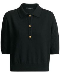 Balmain - Knitted 3-Button Polo - Lyst