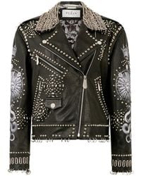 Philipp Plein - Studded Biker Jacket - Lyst