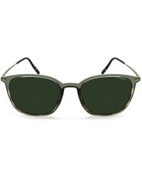 Silhouette - Sequoia Marbled-Effect Square-Frame Sunglasses - Lyst