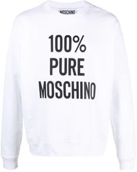 Moschino - Katoenen Sweater Met Logoprint - Lyst