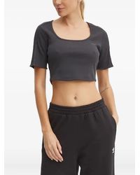 adidas - Ribbed Scoop-Neck T-Shirt - Lyst