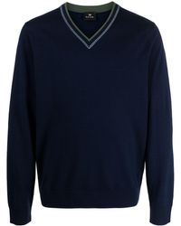 PS by Paul Smith - V-neck Wool-blend Jumper - Lyst