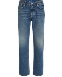 KARL LAGERFELD - Cotton Straight Jeans - Lyst