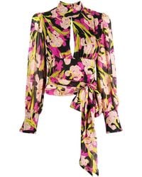 Pinko - Bluse mit Blumen-Print - Lyst