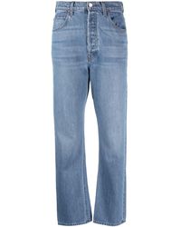 Mother - Tippy Top Faded Cropped Jeans - Lyst
