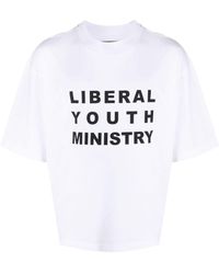 Liberal Youth Ministry - Slogan-print Cotton T-shirt - Lyst