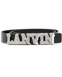 Lanvin - X Future Leren Riem Met Logo - Lyst